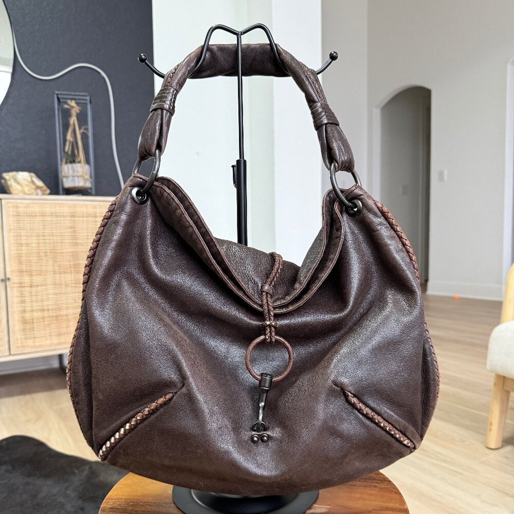 Brown Bottega Veneta Nappa Leather Hobo Bag
